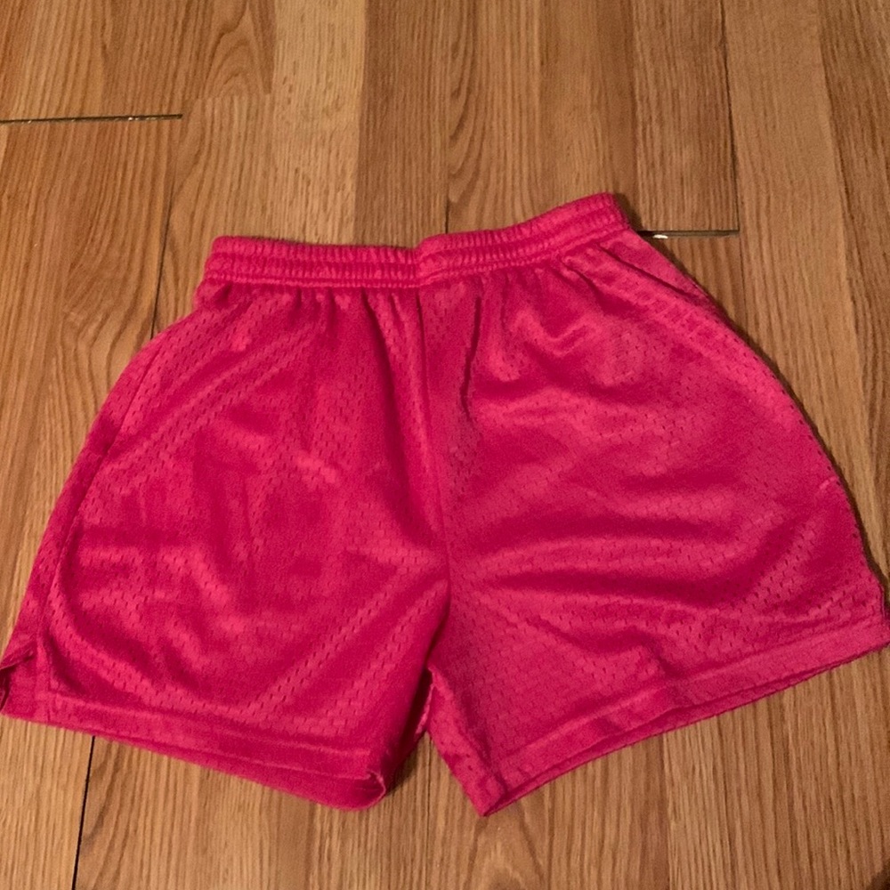 Pink girls gym shorts